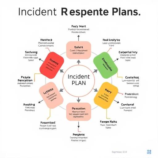 Diagram of an incident response plan, outlining the steps to be taken in the event of a security incident.